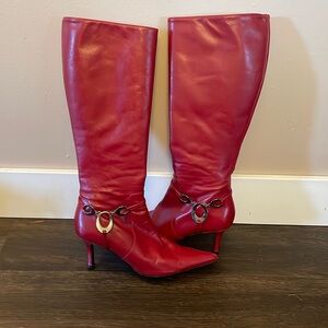 Mardecarlo red boots leather